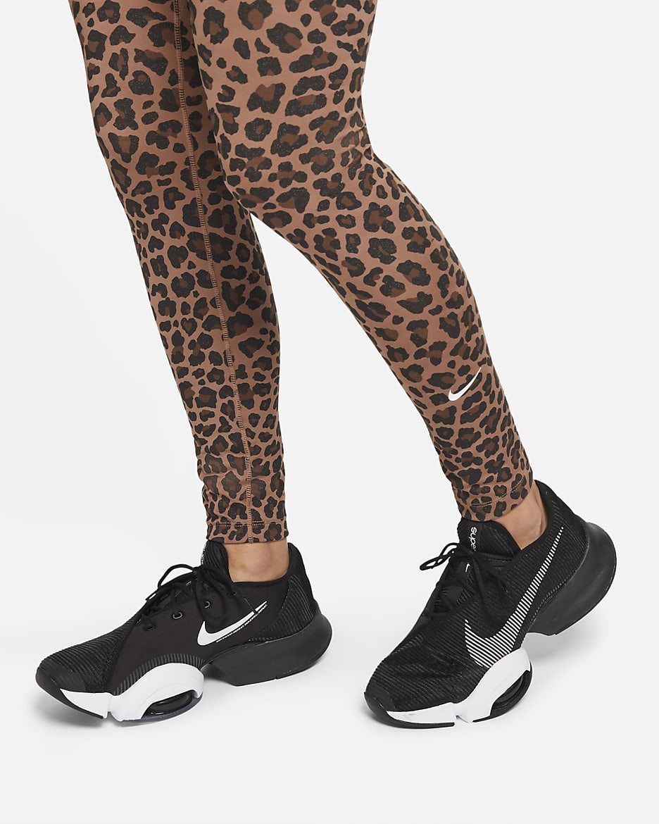 Leggings con estampado de tiro medio para mujer Nike One